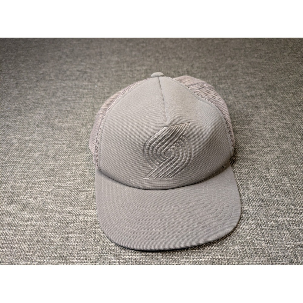 Mitchell & Ness Portland Trail Blazers Snapback Hat Sports‎ Logo Gray NBA Cap